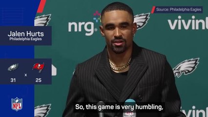 This game is very humbling - Hurts after Bucs win