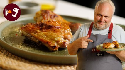 POLLO AL HORNO, con MIEL Y MOSTAZA: una cena fácil y rápida que nunca defrauda