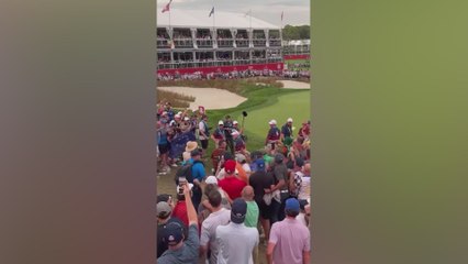 Un aficionado lanza una cerveza a la mujer de McIlroy en la Ryder Cup