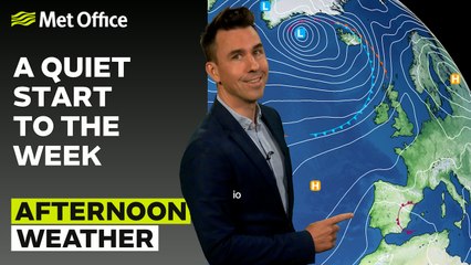 Met Office Monday Afternoon Weather Forecast 29/09/2025