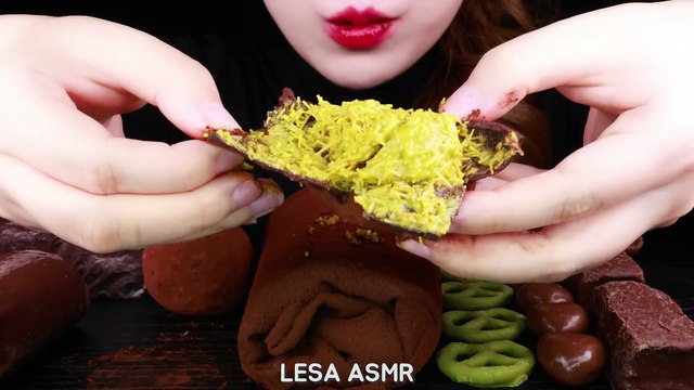 ASMR DUBAI CHOCOLATE TOWEL, DUBAI CHOCOLATE MOCHI, BRICK CAKE EATING SOUNDS MUKBANG