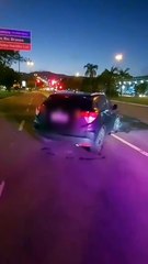 Ocupantes de carro fogem após grave batida em Florianópolis