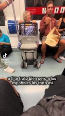 Polémica por un vídeo viral en el metro de Barcelona: un hombre no cede el asiento a una mujer "por ser española"