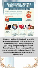 Apa saja faktor risiko penyakit Diabetes Melitus yang bisa diubah