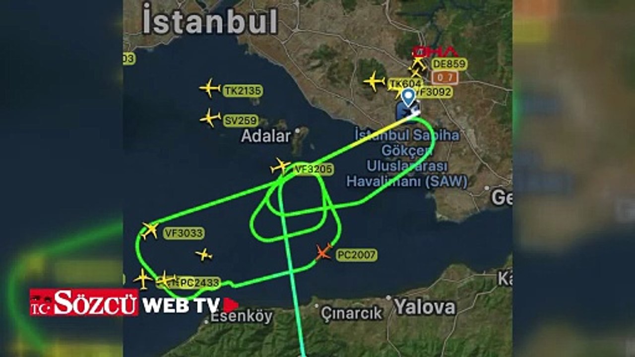Pistteki kuşlar uçuş trafiğini olumsuz etkiledi