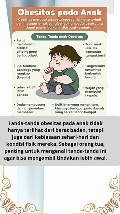 Apa saja tanda-tanda Obesitas pada Anak