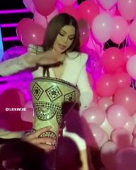 هيفاء وهبي ترقص بالطبلة في عيد ميلادها