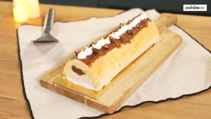 Bûche glacée marrons & vanille