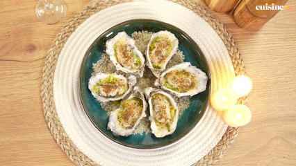 Huîtres gratinées au champagne