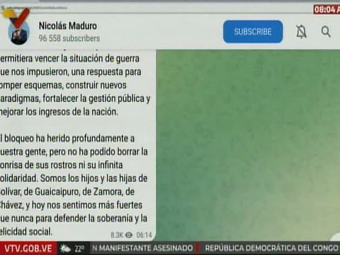 Presidente Nicolás Maduro conmemora los 5 años de la Ley Antibloqueo