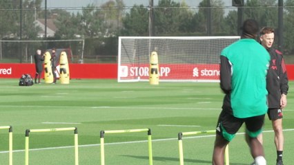 Liverpool training ahead of Champions League trip to Galatasaray