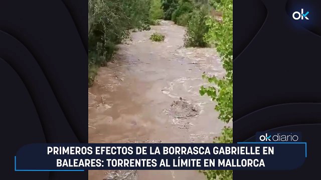 Primeros efectos de la borrasca Gabrielle en Baleares: torrentes al límite en Mallorca