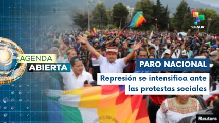 Paro nacional en Ecuador se intensifica en rechazo a políticas de Noboa