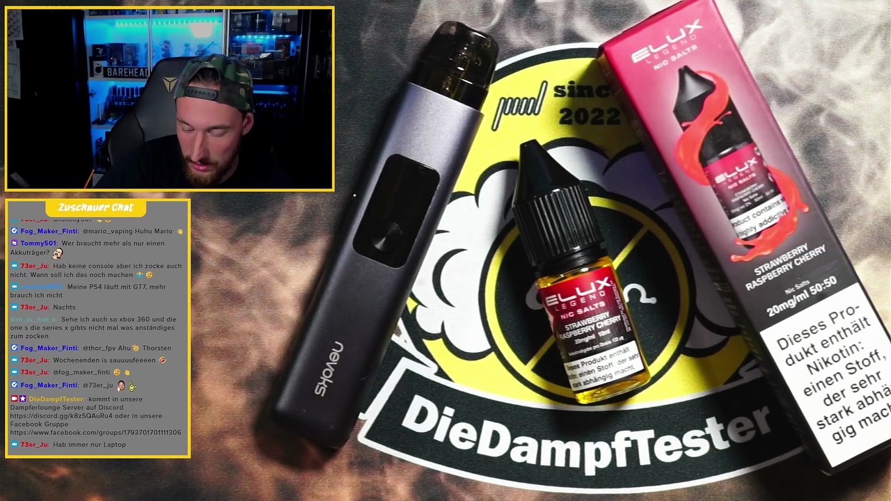 ELUX Strawberry Raspberry Cherry Liquid Geschmackstest