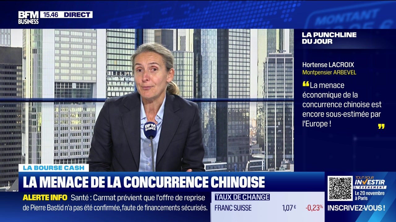 La bourse cash : "La menace économique de la concurrence chinoise est encore sous-estimée par l'Europe" - 29/09
