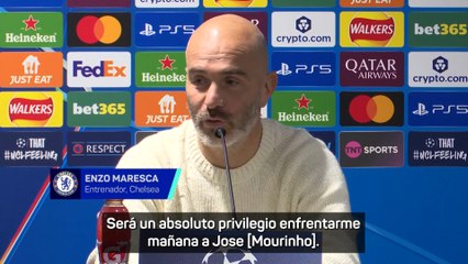 Maresca sobre su enfrentamiento ante el Benfica: "Será un privilegio enfrentarme a Mourinho"