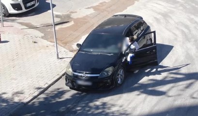 Denetimden kaçmak için eşiyle yer değiştiren ehliyetsiz sürücü dronla görüntülendi