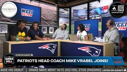 Mike Vrabel discusses his Offensive Line
