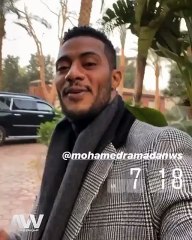 محمد رمضان في منزل عادل إمام وغناء مع حفيدته