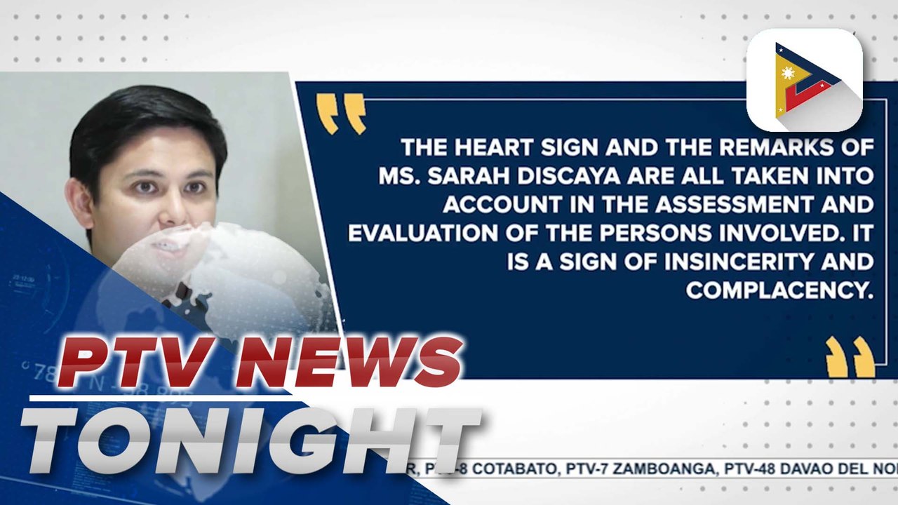 Gesture, demeanor of Discayas shows insincerity and complacency according to DOJ | via Louisa Erispe