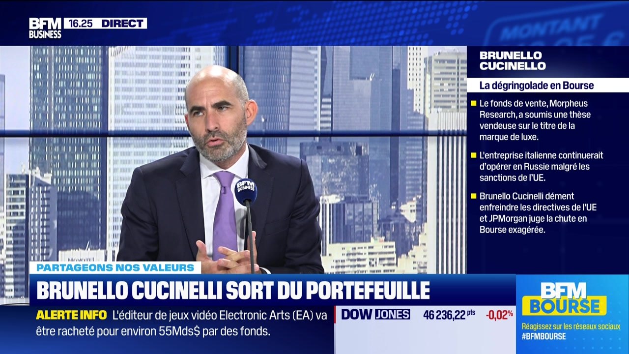 Le portefeuille "BFM-Responsable" : "Brunello Cucinelli en pleine tempête, sort de notre sélection" - 29/09