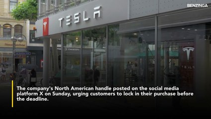 Elon Musk's Tesla Urges Buyers To Lock In Orders Before September 30 $7,500 EV Credit Cutoff