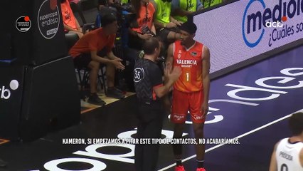 El micro del árbitro en la final de la Supercopa ACB