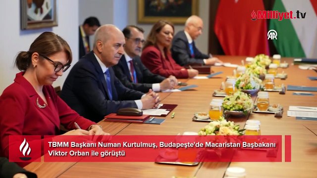 TBMM Başkanı Kurtulmuş Budapeşte'de Macaristan Başbakanı Orban ile bir araya geldi