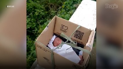 Abandoned Baby Girl Left in Cardboard Box on Side of the Road Sparks Hunt for Her Mother