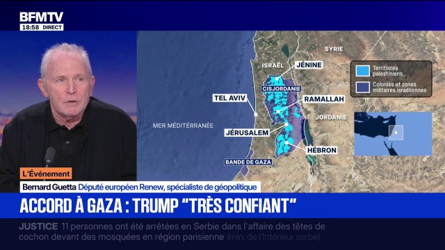 Accord de paix à Gaza? On est au début d'un processus véritablement sérieux parce que Donald Trump n'a plus vraiment le choix , estime Bernard Guetta (Renew)