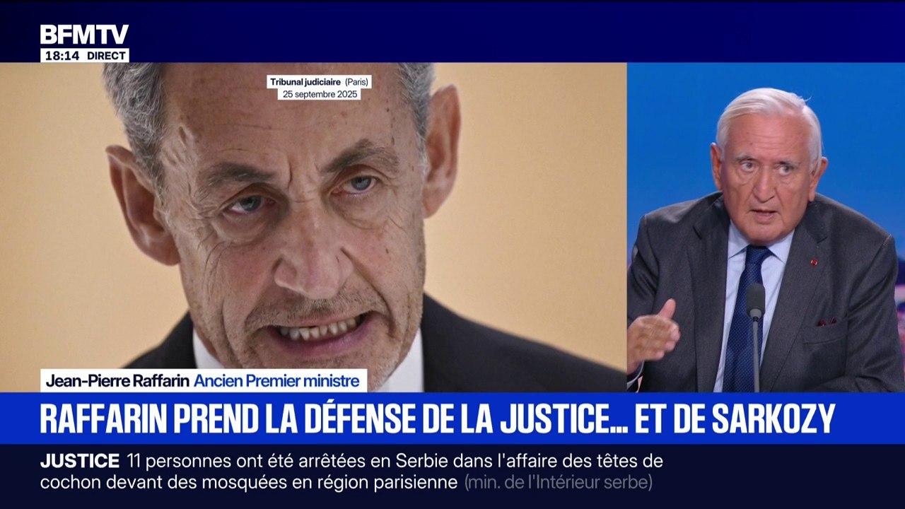 "Il n'y a aucune menace Sarkozy": Jean-Pierre Raffarin propose d'appliquer l'exécution provisoire uniquement aux personnes jugées menaçantes
