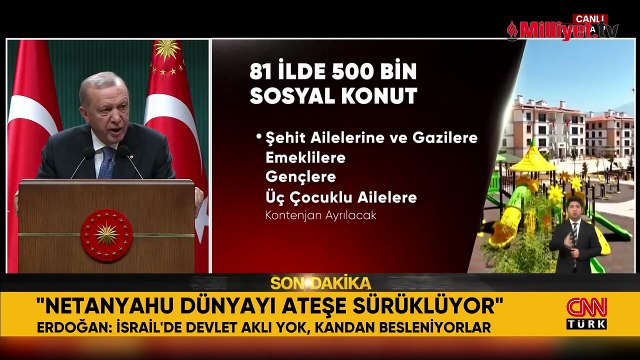 Cumhurbaşkanı Erdoğan: İlk kez kiralık konut uygulamasını hayata geçireceğiz