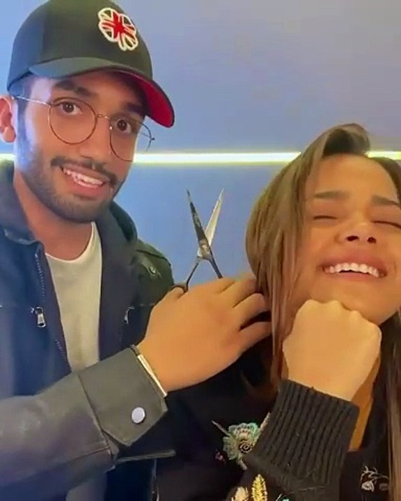 بالفيديو: زوج مشاعل الشحي يقص شعرها على الهواء.. شاهدي رَدّ فعلها!