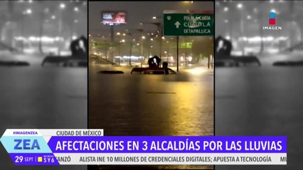Las fuertes lluvias provocan severas inundaciones en la zona oriente de CDMX