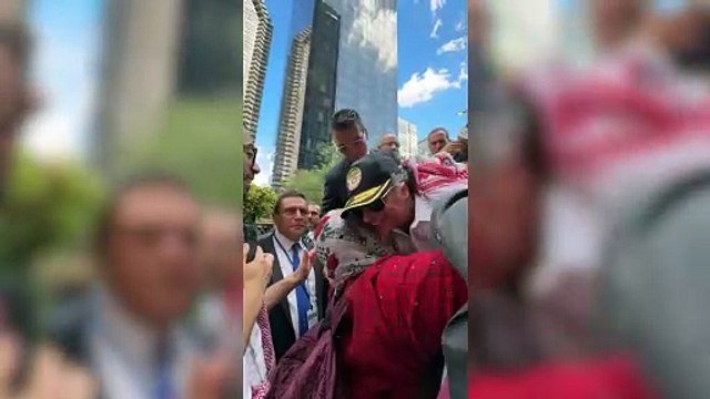 Gustavo Petro marchó por Gaza en Nueva York