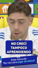 Valverde: "No nací para jugar de lateral"