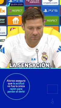 Xabi Alonso: No competimos lo suficientemente bien en el derbi