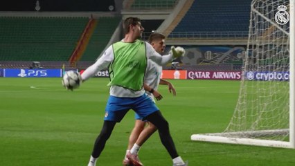 El golazo de chilena de Gonzalo en el último entrenamiento del Real Madrid