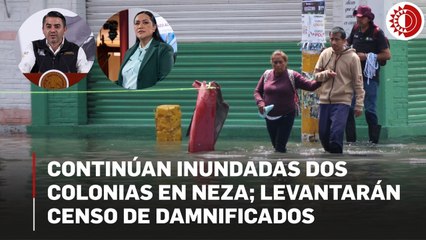 Siguen inundadas dos colonias de 'Neza' tras tromba del sábado: Conagua