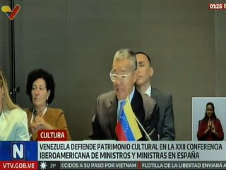 Venezuela defiende su patrimonio cultural en XXII Conferencia Iberoamericana de Ministros en España