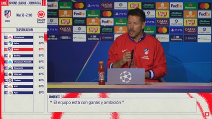 Rueda de prensa Simeone previa al Eintracht