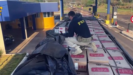 PRF faz duas apreensões de cigarros contrabandeados em Alto Paraíso em 15 minutos