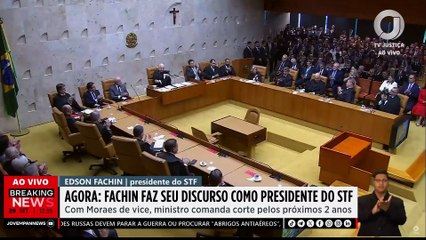 Edson Fachin faz primeiro discurso como presidente do STF