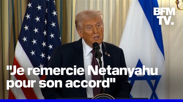 Donald Trump annonce que Netanyahu a donné son accord pour le plan de paix dans la bande de Gaza