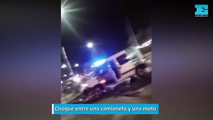 Choque entre una camioneta y una moto