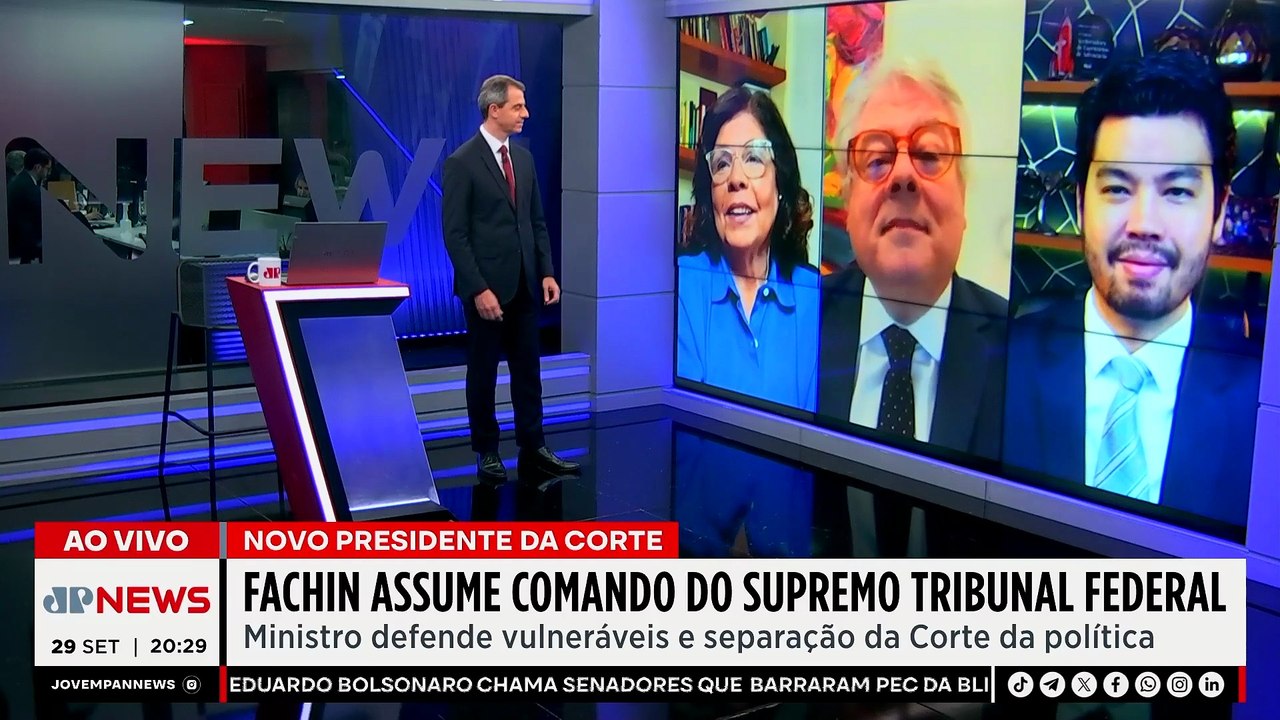 FACHIN ASSUME STF/TARCÍSIO VISITA BOLSONARO/TRUMP RECEBE NETANYAHU | JORNAL JOVEM PAN  - 29/09/2025