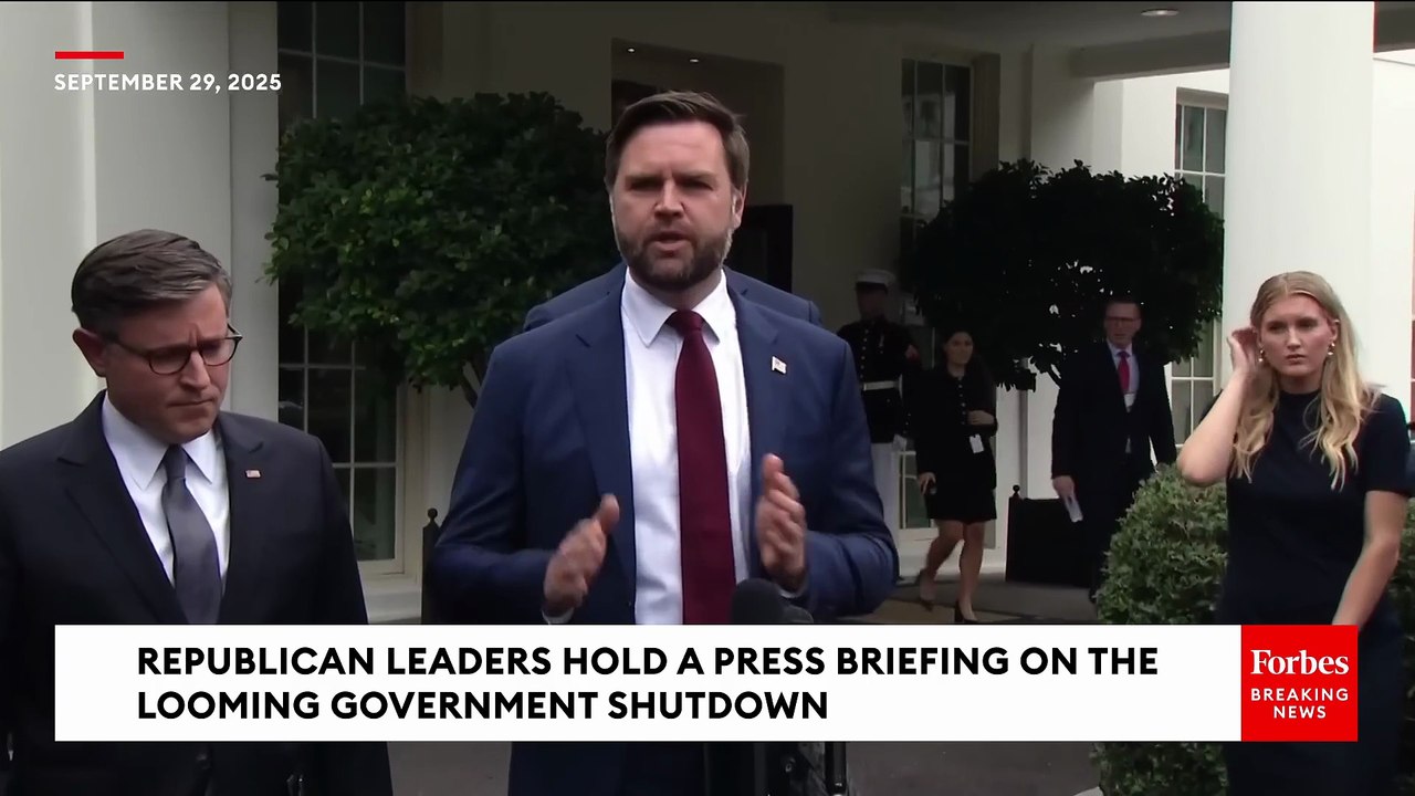 BREAKING NEWS_ JD Vance, Speaker Johnson, John Thune Hammer Dems As Government Shutdown Looms