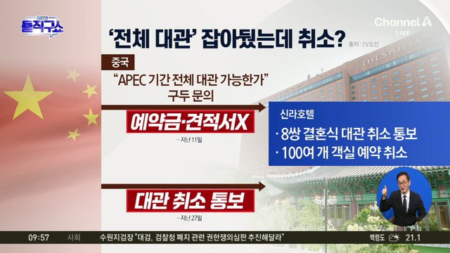 [핫피플]신라호텔 예식 취소 공지 번복…“결혼식 가능”
