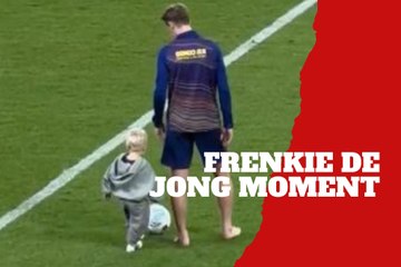 Frenkie de Jong gives son Miles a postgame moment fans won’t forget