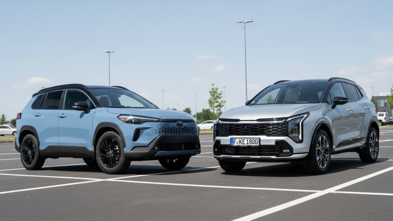 Toyota Corolla Cross 2025 vs. Kia Sportage – Hybrid-SUVs im direkten Vergleich!